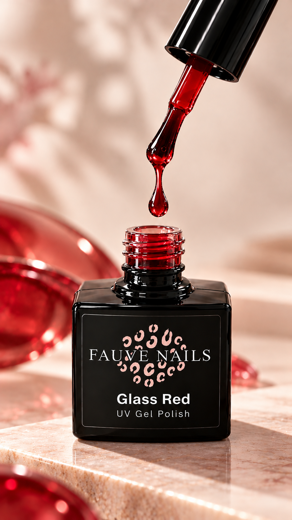 Glass Red Gel Polish